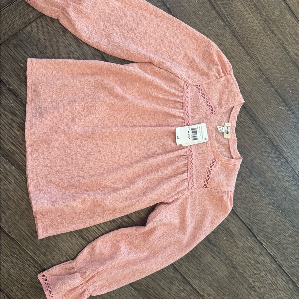 Anthropologie Blush Pink Textured Top